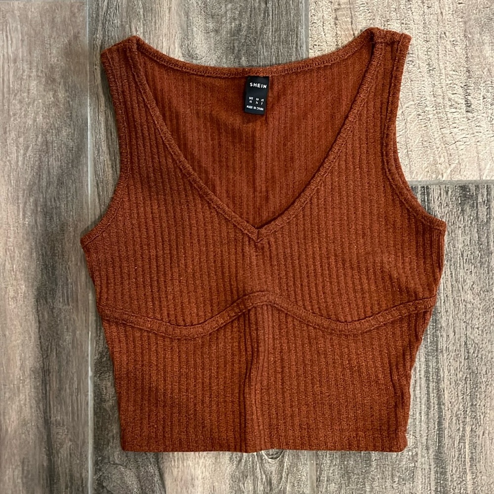 SHEIN brown tank size XS